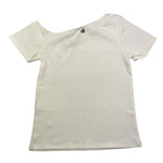 Dixie T-Shirt Scollo A Barca Tinta Unita per Bambina MB96072G74 BIANCO DIXIE 