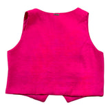 Liu Jo Einfarbige Weste mit Fuchsia-Knöpfen für Mädchen
