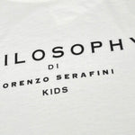 Philosophy Canotta Girocollo Tinta Unita con Logo per Bambina I1E603X BIANCO PHILOSOPHY 