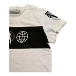 Bikkembergs T-Shirt Girocollo Tinta Unita con Logo per Neonato BK1545 BIANCO BiKKEMBERGS 