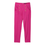 Balmain Pantalone Tinta Unita con Zip per Bambina BW6A40 FUXIA BALMAIN 