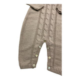 BABY LORD tutina manica lunga tinta unita cn babbucce Fango per Neonato 316 FANGO BABY LORD 