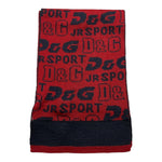 DOLCE & GABBANA sciarpa tinta unita con logo Rosso per Neonato RN104 ROSSO DOLCE & GABBANA 