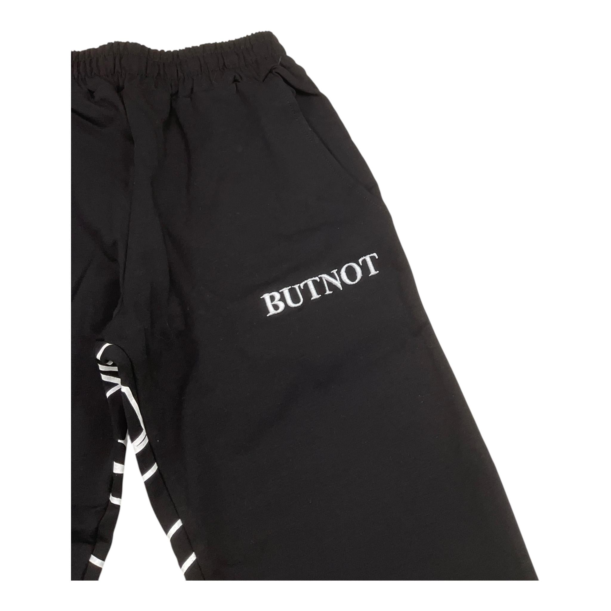 BUTNOT pantalone tuta tinta unita con stampe in contrasto Nero per Bambino B9498558 NERO BUTNOT 