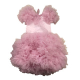 Miss Grant Oberteil-Rock-Set aus einfarbigem rosa Tüll für Baby-Mädchen