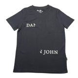 Dan John – Schwarzes, einfarbiges T-Shirt mit Rundhalsausschnitt und Logo für Jungen