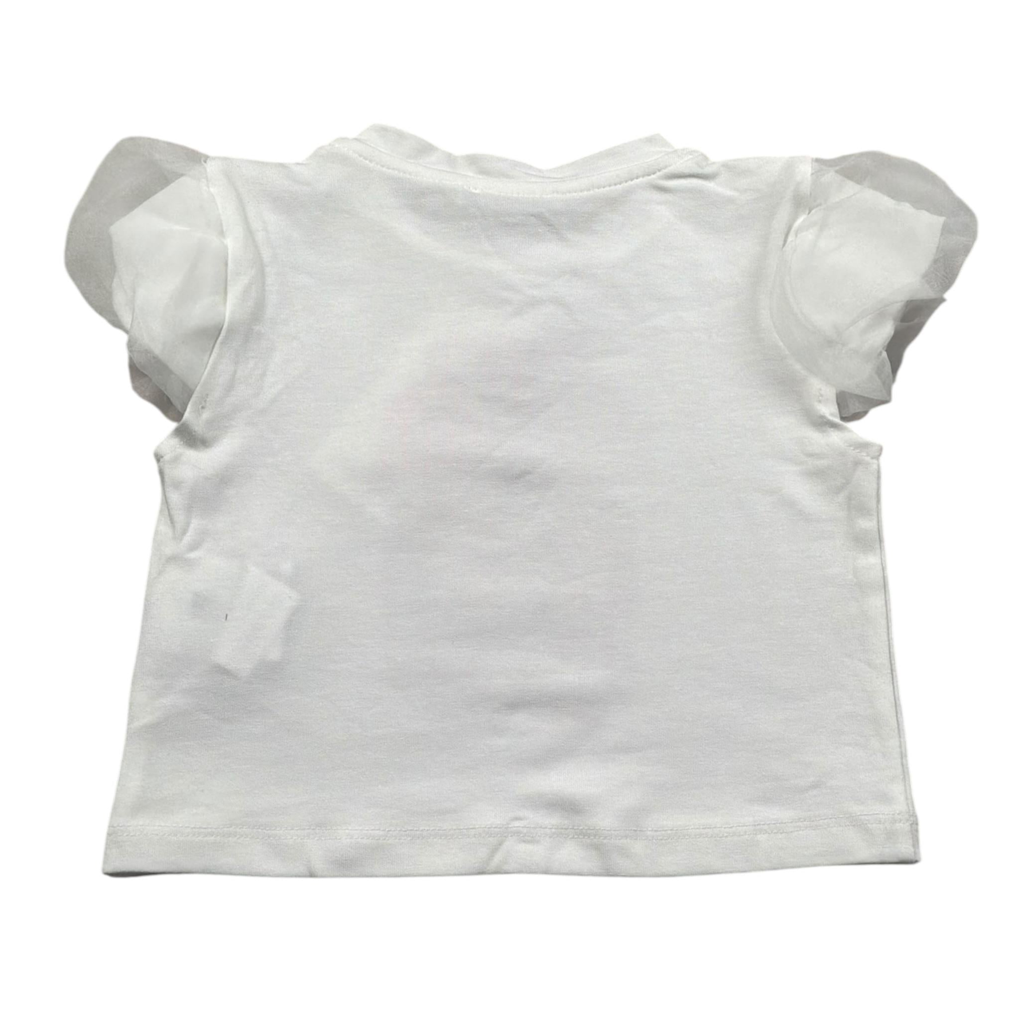 M+E' T-Shirt Girocollo tinta unita con Stampa Bianco per Neonato UE1856XX BIANCO M+E' 