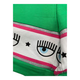 Chiara Ferragni Einfarbige Shorts mit Print und elastischer Taille Grün für Mädchen