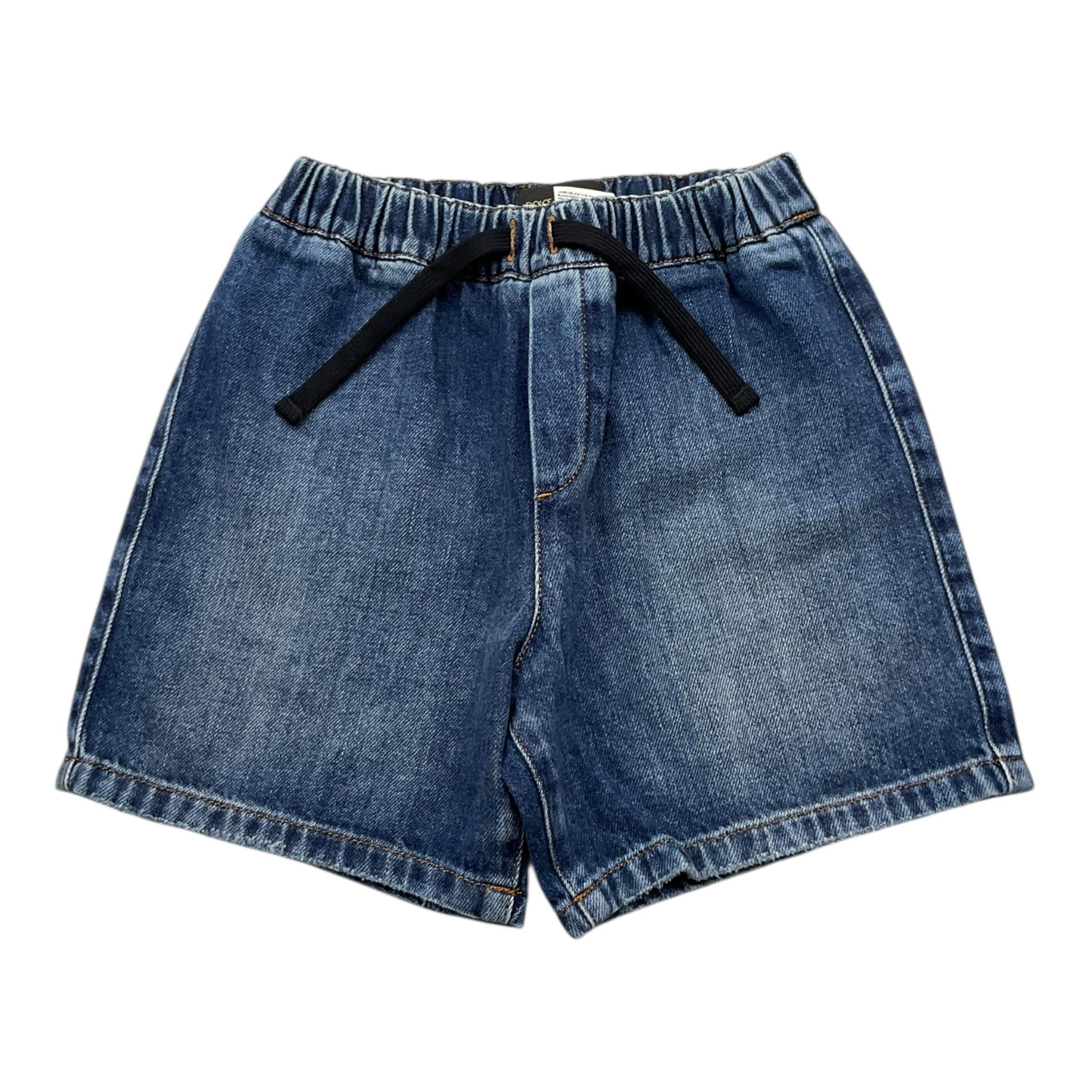 Dolce & Gabbana Short In Denim Tinta Unita con Stampa per Neonata L13Q60 BLU DOLCE & GABBANA 
