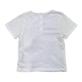 Carre'Ment Beau T-Shirt Rundhals Einfarbig mit Kontrastdruck Weiß Für Neugeborene