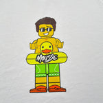 Mousse Canotta Tinta Unita con Stampa per Neonato DINOBEACHHN BIANCO MOUSSE 