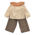 CALAMARO completo 2pz bicolore camicia-pantalone Beige per Neonata 17888 BEIGE CALAMARO 