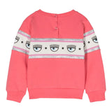 Chiara Ferragni Einfarbiges Rundhals-Sweatshirt mit Erdbeer-Print für Babys