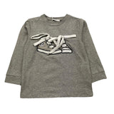 M+E' shirt girocollo tinta unita cn stampa scarpe Grigio per Bambino UEM0469 GRIGIO M+E' 