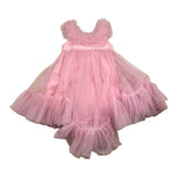 Miss Grant Einfarbiges ärmelloses Kleid mit rosa Tüll für Baby Mädchen