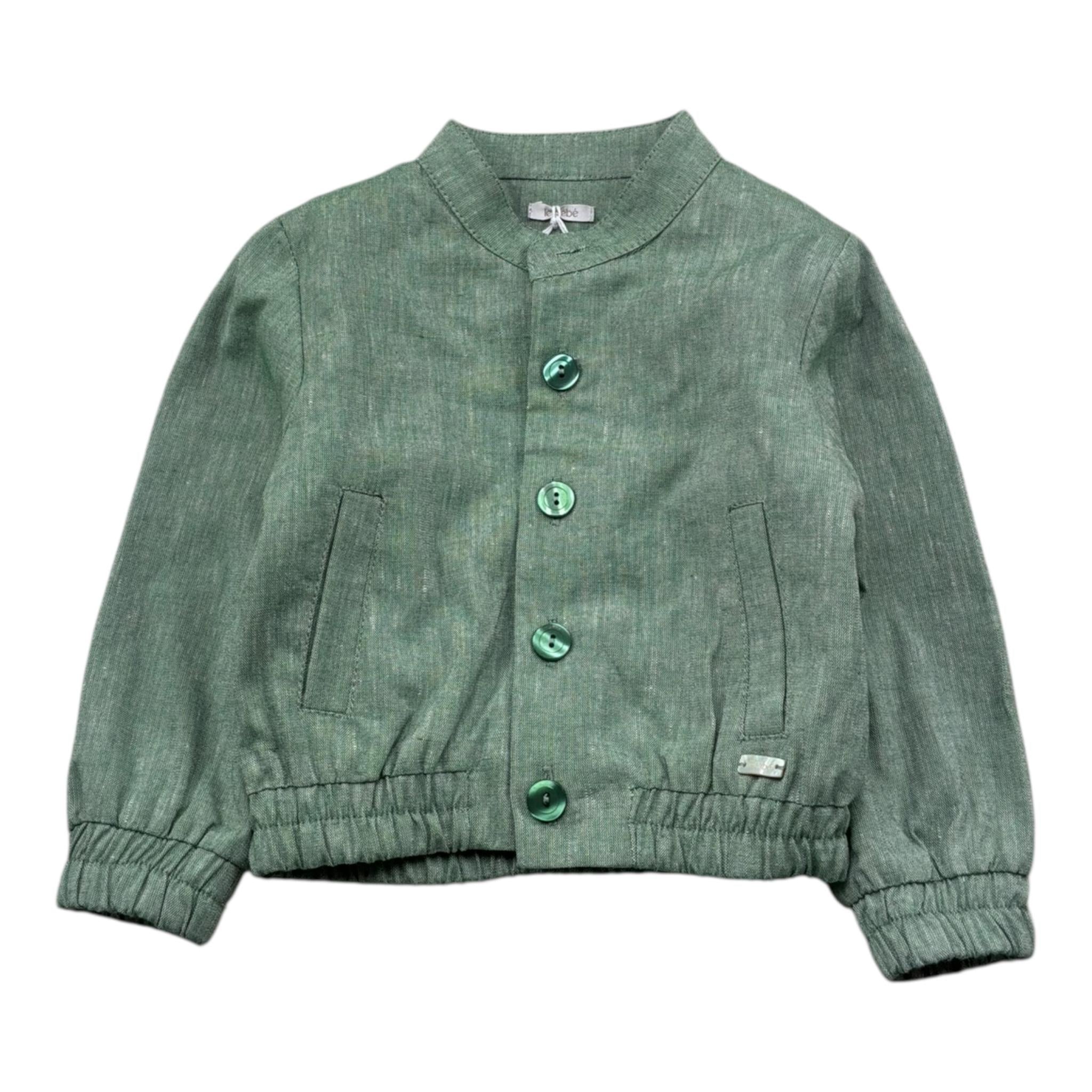 Le Bebe' Giubbino Tinta Unita con Bottoni per Neonato LBB5344 VERDE LE BEBE' 