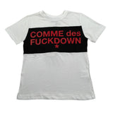 Comme Des Fuckdown T-Shirt Girocollo tinta unita con Stampa Bianco per Bambino TSCD2115J BIANCO COMME DES FUCKDOWN 