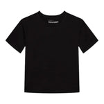 Calvin Klein T-Shirt Girocollo Tinta Unita con Logo per Bambino IB0IB02353 NERO CALVIN KLEIN 