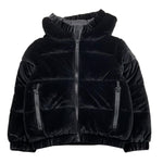 REFRIGUE giubbino tinta unita in camoscio con cappuccio Nero per Bambina 2841O00010 NERO REFRIGUE 