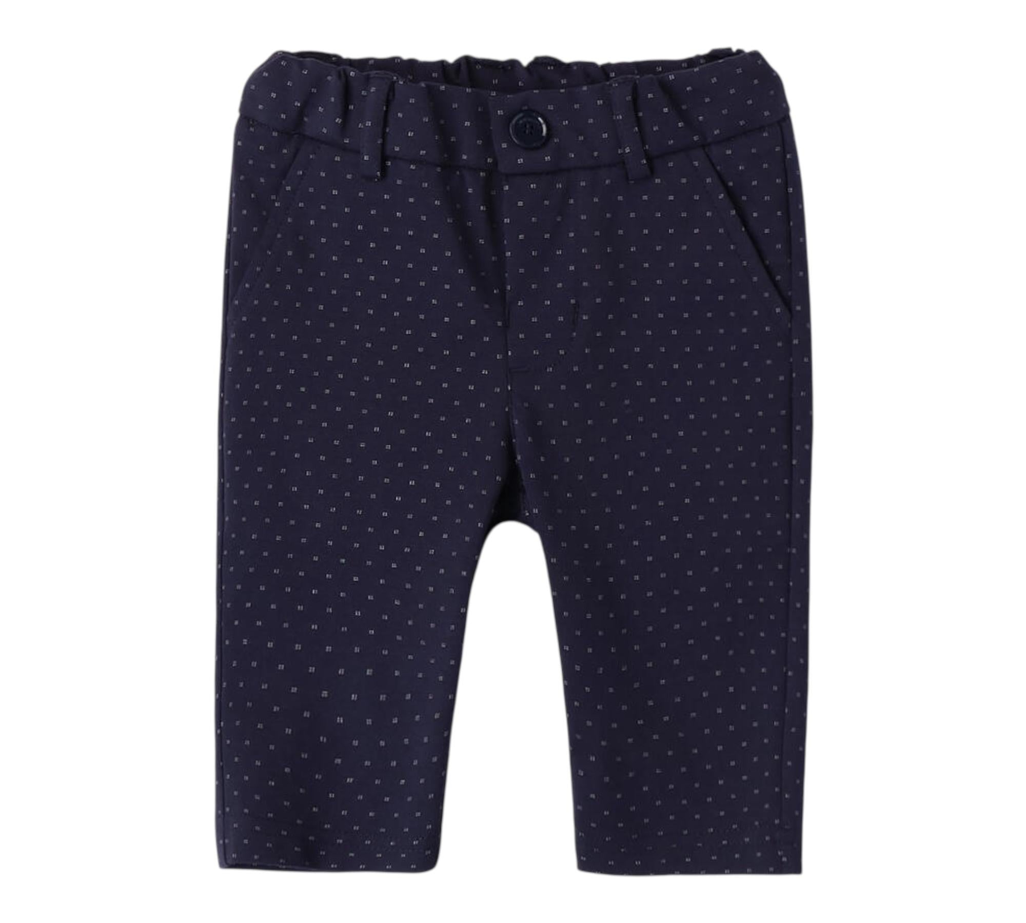 Minibanda Pantalone Tinta Unita con Elastico In Vita per Neonato 3B622 BLU MINIBANDA 