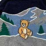 MOSCHINO maglia girocollo tinta unita con stampa Blu per Bambino HMW015 BLU MOSCHINO 