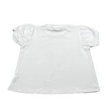 Mousse T-Shirt Girocollo Tinta Unita con Stampa per Bambina UNILEOT BIANCO MOUSSE 