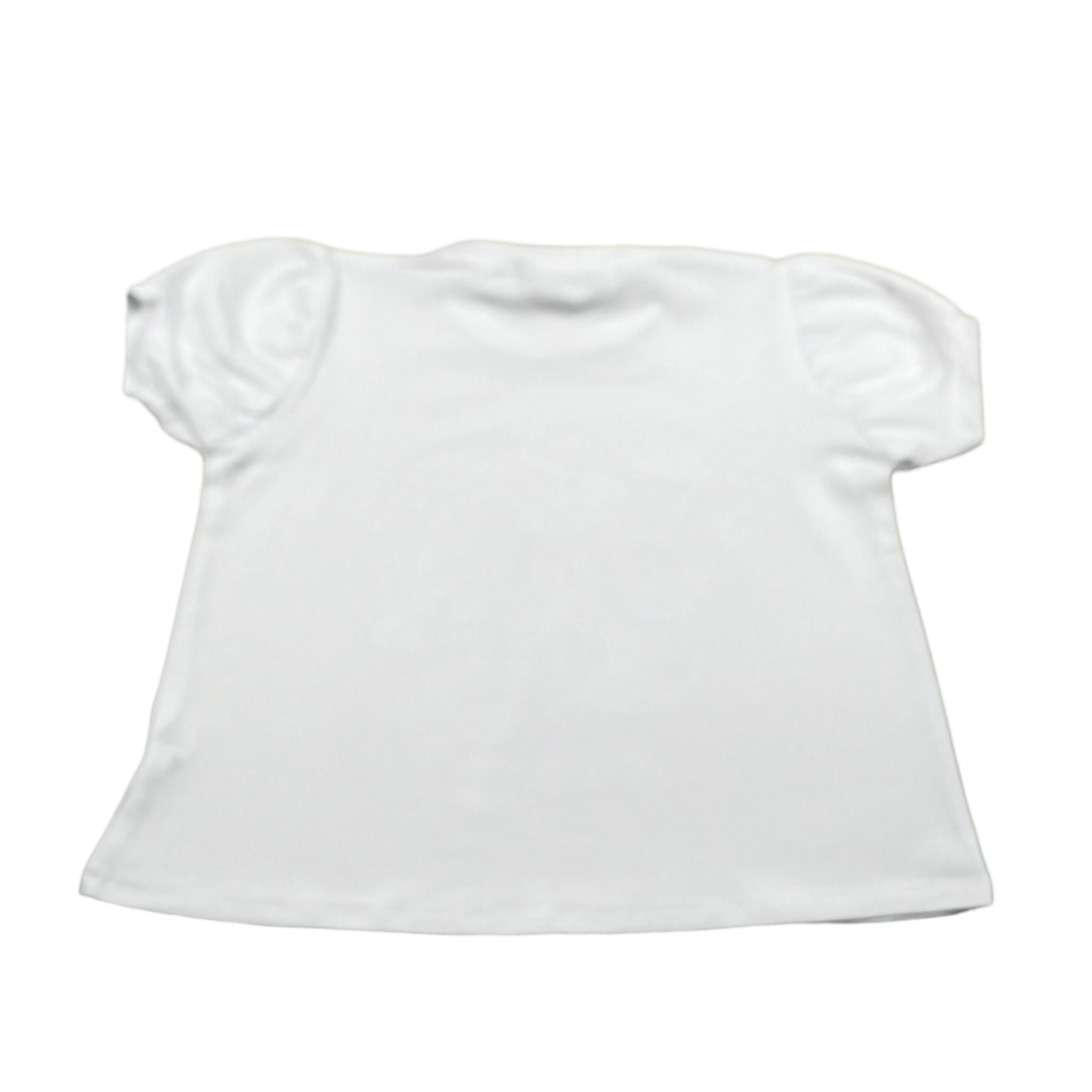 Mousse T-Shirt Girocollo Tinta Unita con Stampa per Bambina UNILEOT BIANCO MOUSSE 
