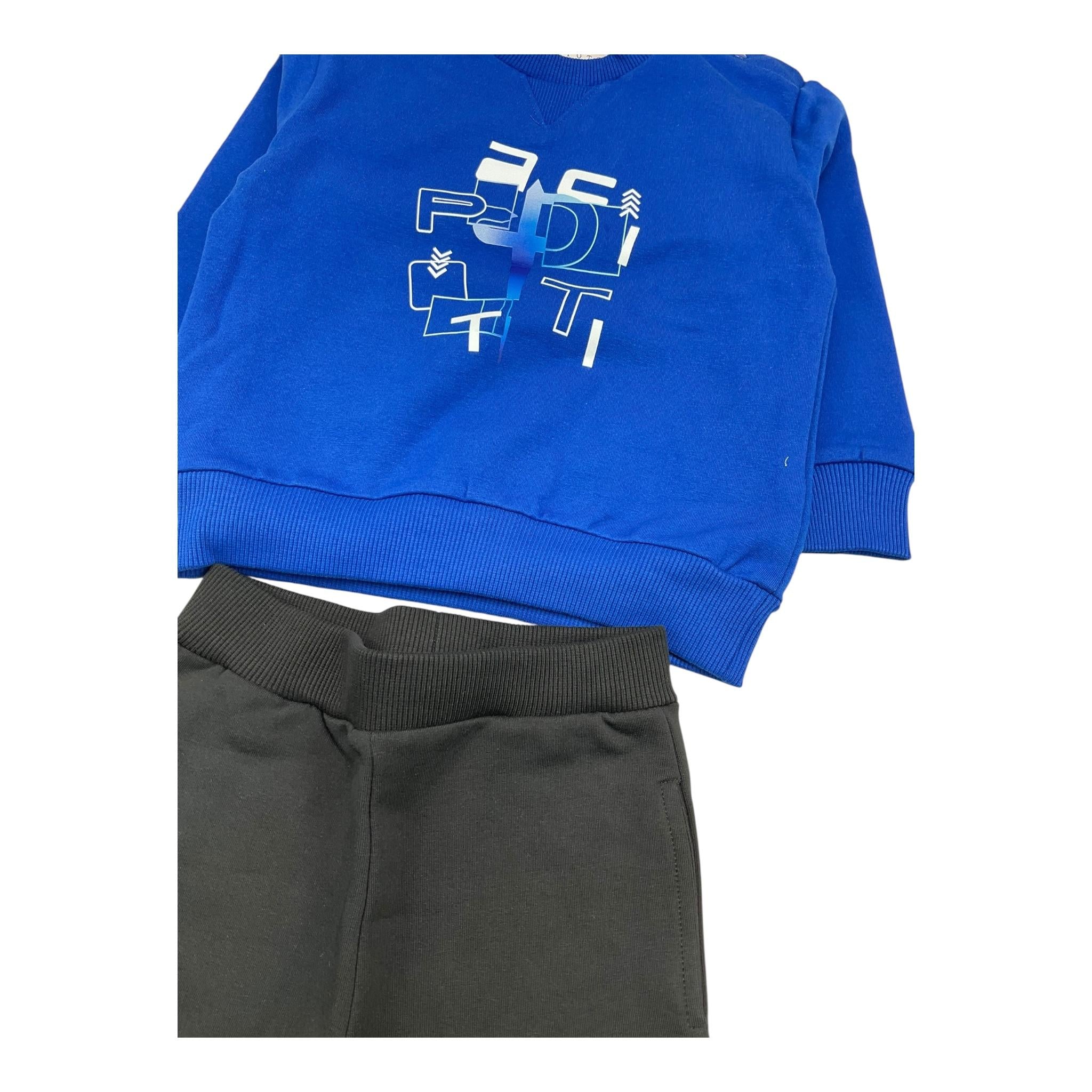 CESARE PACIOTTI completo 2 pezzi felpa-pantalone bicolore Blu/nero per Neonato COMP5316B BLU/NERO CESARE PACIOTTI 
