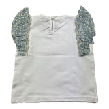 Nanan Plain Tank Top mit Kontrastärmeln Weiß für Baby Mädchen