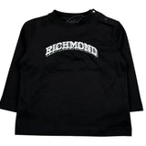 John Richmond Shirt Girocollo Tinta Unita con Stampa per Neonato RIP26130TS NERO JOHN RICHMOND 