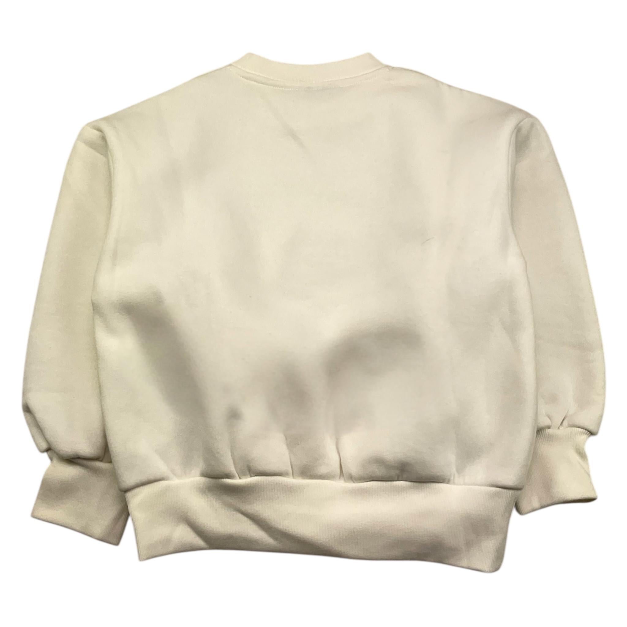 LIU JO felpa chiusa girocollo tinta unita con rouches Panna per Bambina MBFW23F260 PANNA LIU JO 