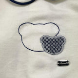NINNAOH completo 2pz maglia-ghettina Bianco/blu per Neonato I21203C BIANCO/BLU NINNAOH 