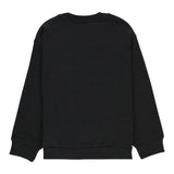 Diesel Sweatshirt Closed Crewneck Einfarbig mit Kontrastdruck Schwarz für Jungen