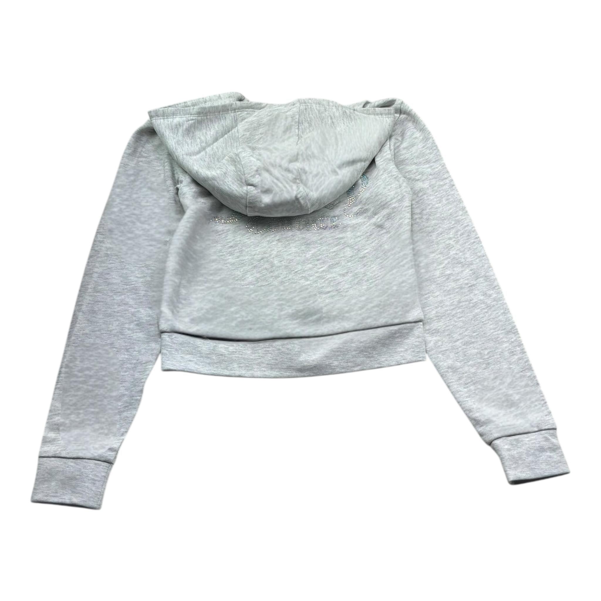 Juicy Couture Felpa Tinta Unita con Zip E Cappuccio per Bambina JBX6711 GRIGIO JUICY COUTURE 