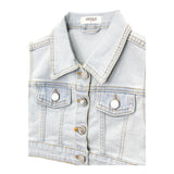 Vicolo Einfarbige Jeansweste Hellblau für Baby Mädchen
