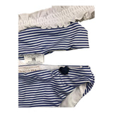 Monnalisa 2-teiliger Einteiler Bandeau-Slip Streifenmuster Weiß für Baby Mädchen