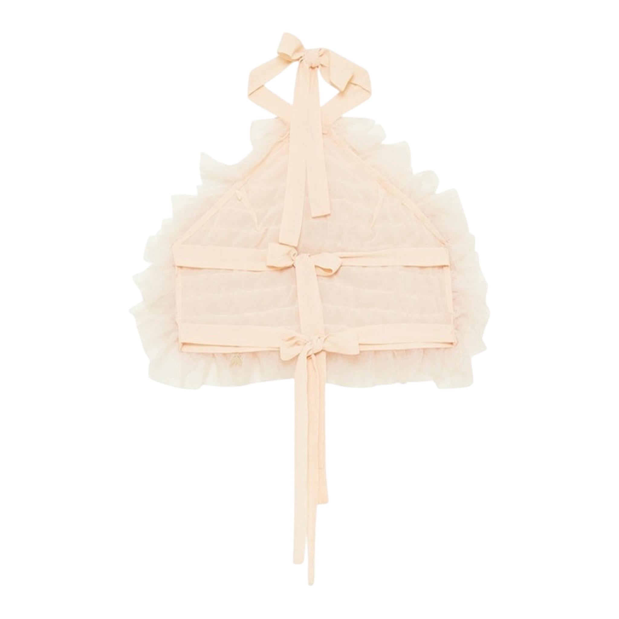 Patrizia Pepe Top Tinta Unita con Balze In Tulle per Bambina 7F0021 ROSA PATRIZIA PEPE 