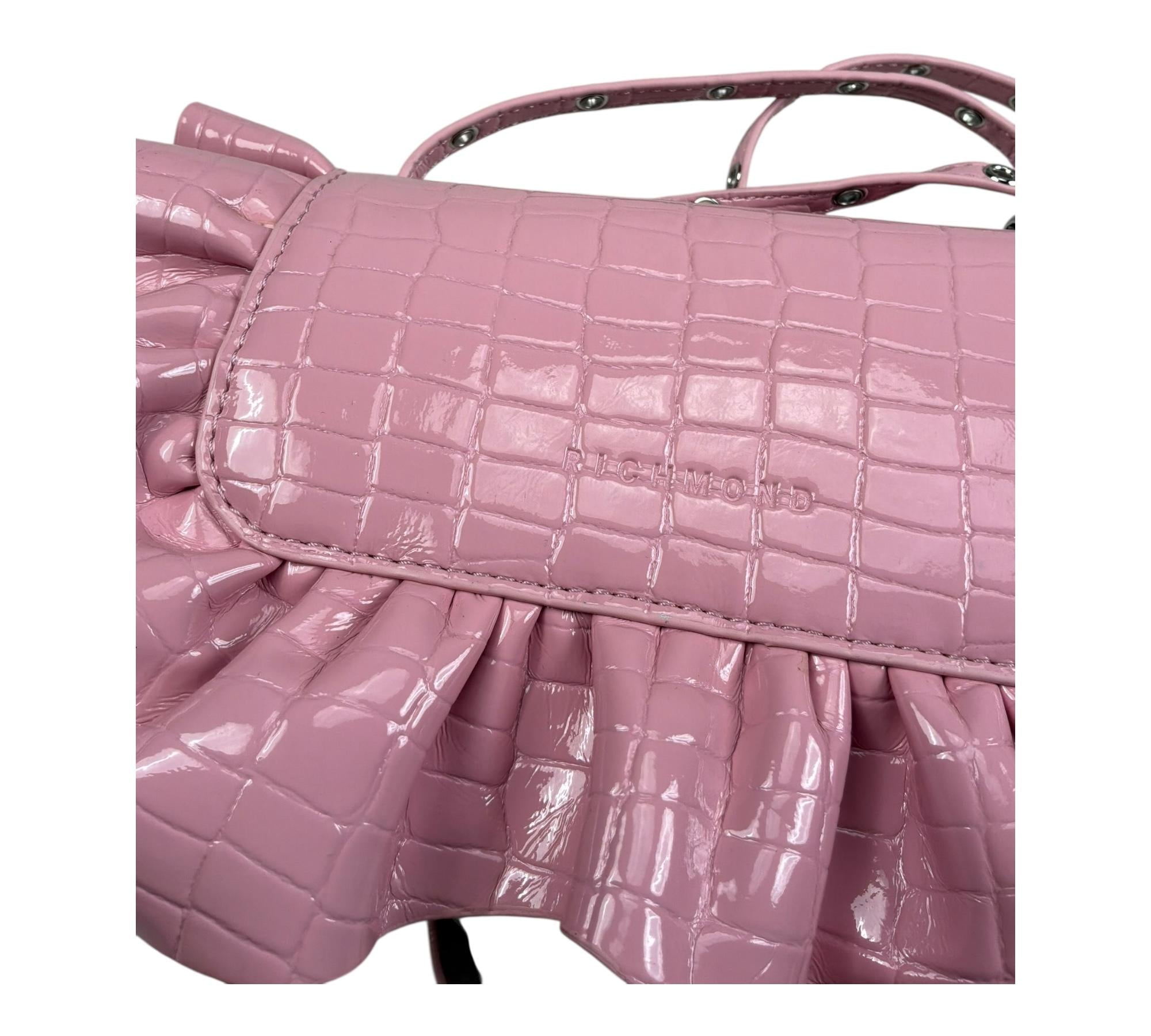 John Richmond Borsa Tinta Unita Lucida per Bambina RGP26170BO ROSA JOHN RICHMOND 