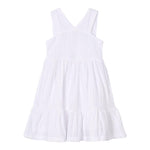 Mayoral Abito Giromanica tinta unita con Trafori Bianco per Bambina 3962 BIANCO MAYORAL 