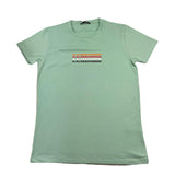 Daniele Alessandrini Rundhals-T-Shirt, einfarbig, mit aquagrünem Logo-Print für Kinder