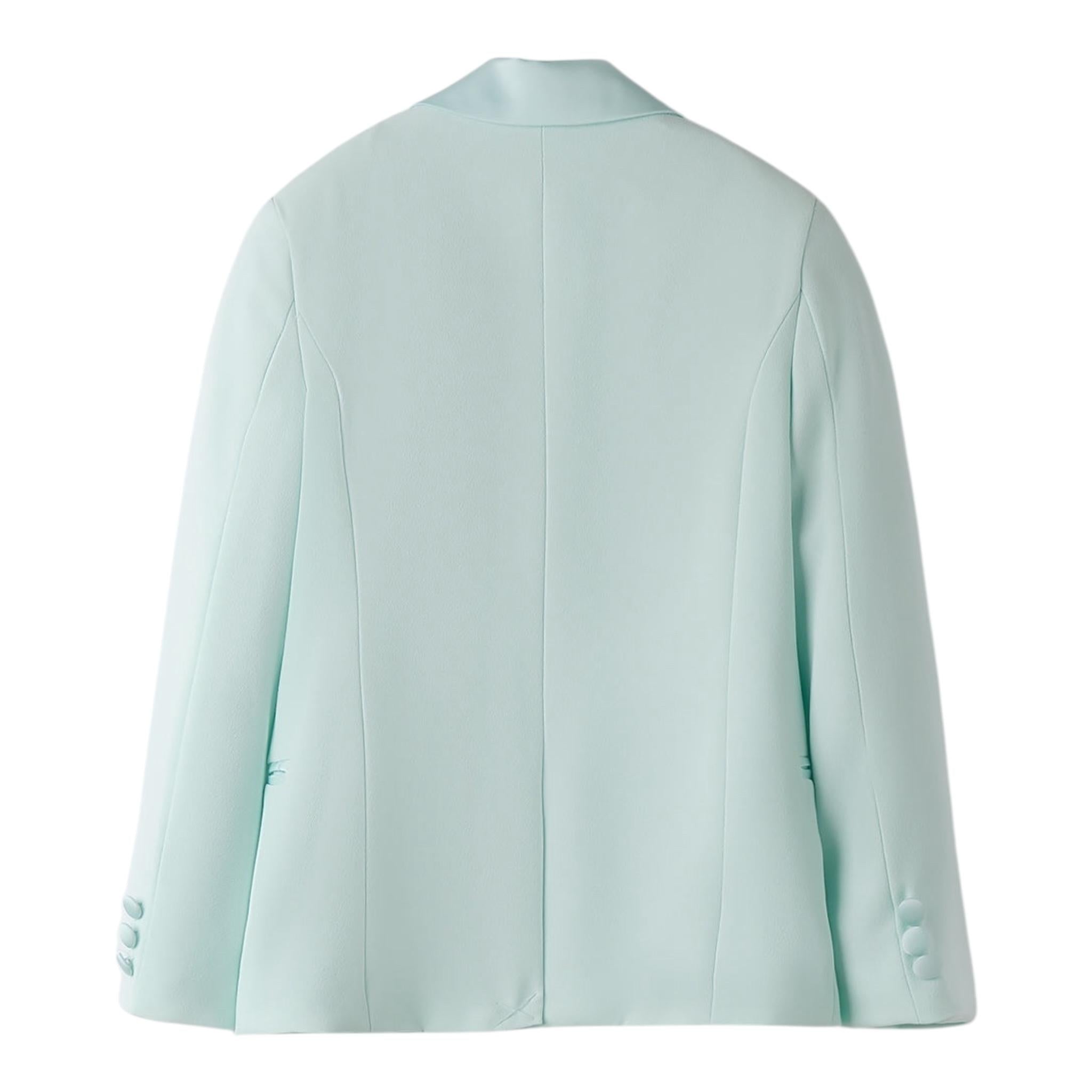 Sarabanda Giacca Tinta Unita Doppio Petto per Bambina 0B492 VERDE ACQUA SARABANDA 