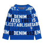 GUESS maglia girocollo tinta unita con stampa Cobalto per Neonato N4YR00Z3GV0 COBALTO GUESS 