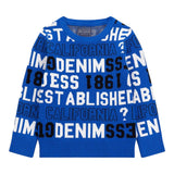 GUESS maglia girocollo tinta unita con stampa Cobalto per Neonato N4YR00Z3GV0 COBALTO GUESS 