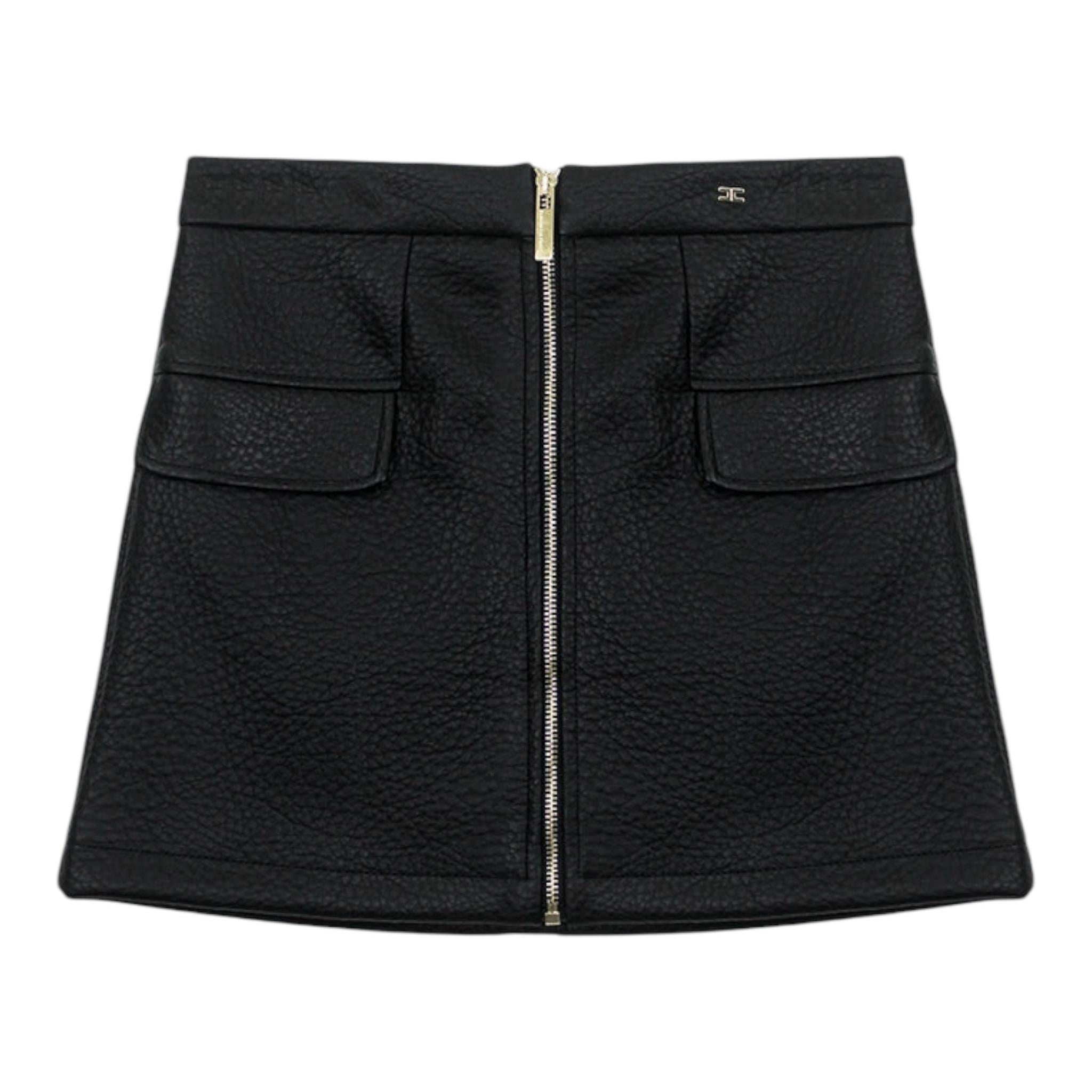 ELISABETTA FRANCHI gonna in ecopelle tinta unita Nero per Bambina EFGO169 NERO ELISABETTA FRANCHI 