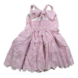 M+E' Abito Tinta Unita In Pizzo Sangallo per Neonata UE1784 ROSA M+E' 