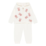 LIU JO completo 2 pezzi felpa-pantalone in maglia tinta unita Panna per Neonata HF4063 PANNA LIU JO 