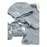 MAC ILUSIO'N completi 4 pezzi maglia-culotte-cappello-babbucce tinta unita Azzurro per Neonato 9433 AZZURRO MAC ILUSIO'N 