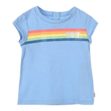 Levi'S T-Shirt Tinta Unita Girocollo con Stampa per Neonata 1EH024 AZZURRO LEVI'S 