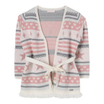 LIU JO cardigan stampa fantasia con cinturino Panna per Bambina KF4093X PANNA LIU JO 