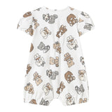 Mayoral Pagliaccetto Mezza Manica Tinta Unita con Stampe Orsi per Neonata 1754 BIANCO MAYORAL 